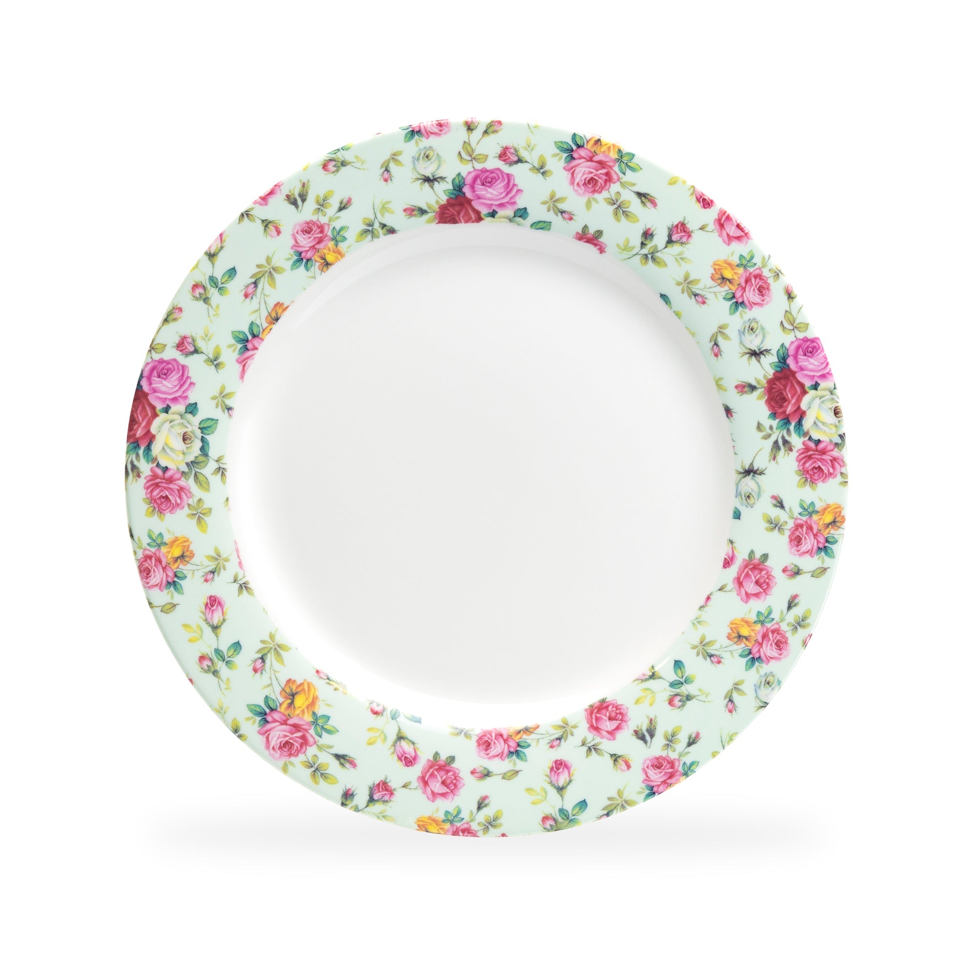 Blue Cottage Rose Chintz Fine Porcelain Dessert/Dinner Plate - New Edition