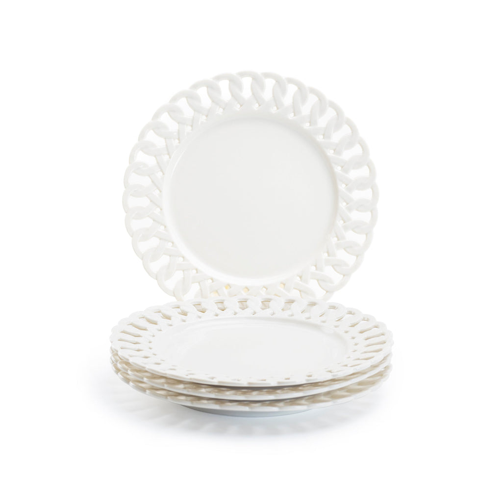 White Heirloom Fine Porcelain Dessert/Dinner Plate