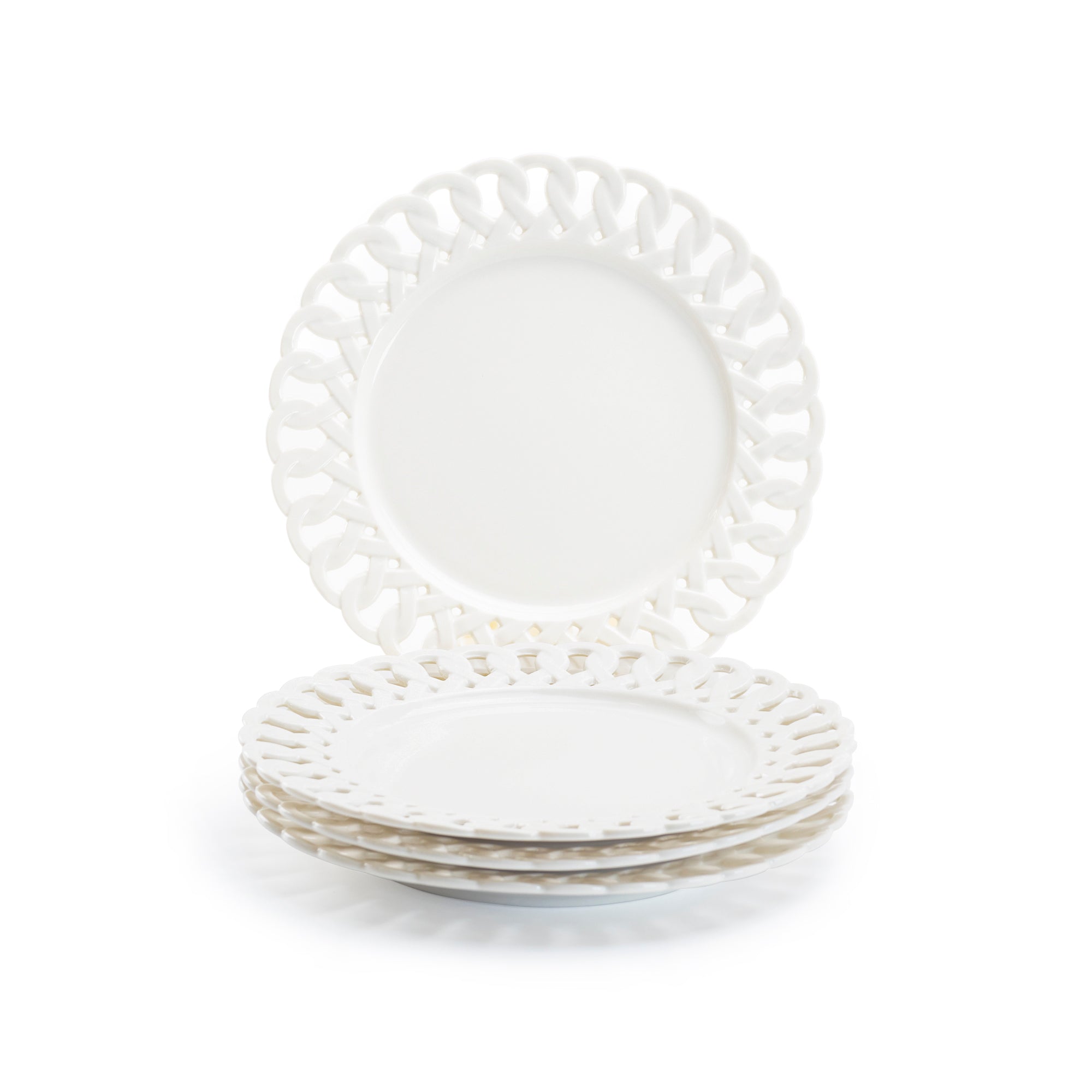 White Heirloom Fine Porcelain Dessert/Dinner Plate