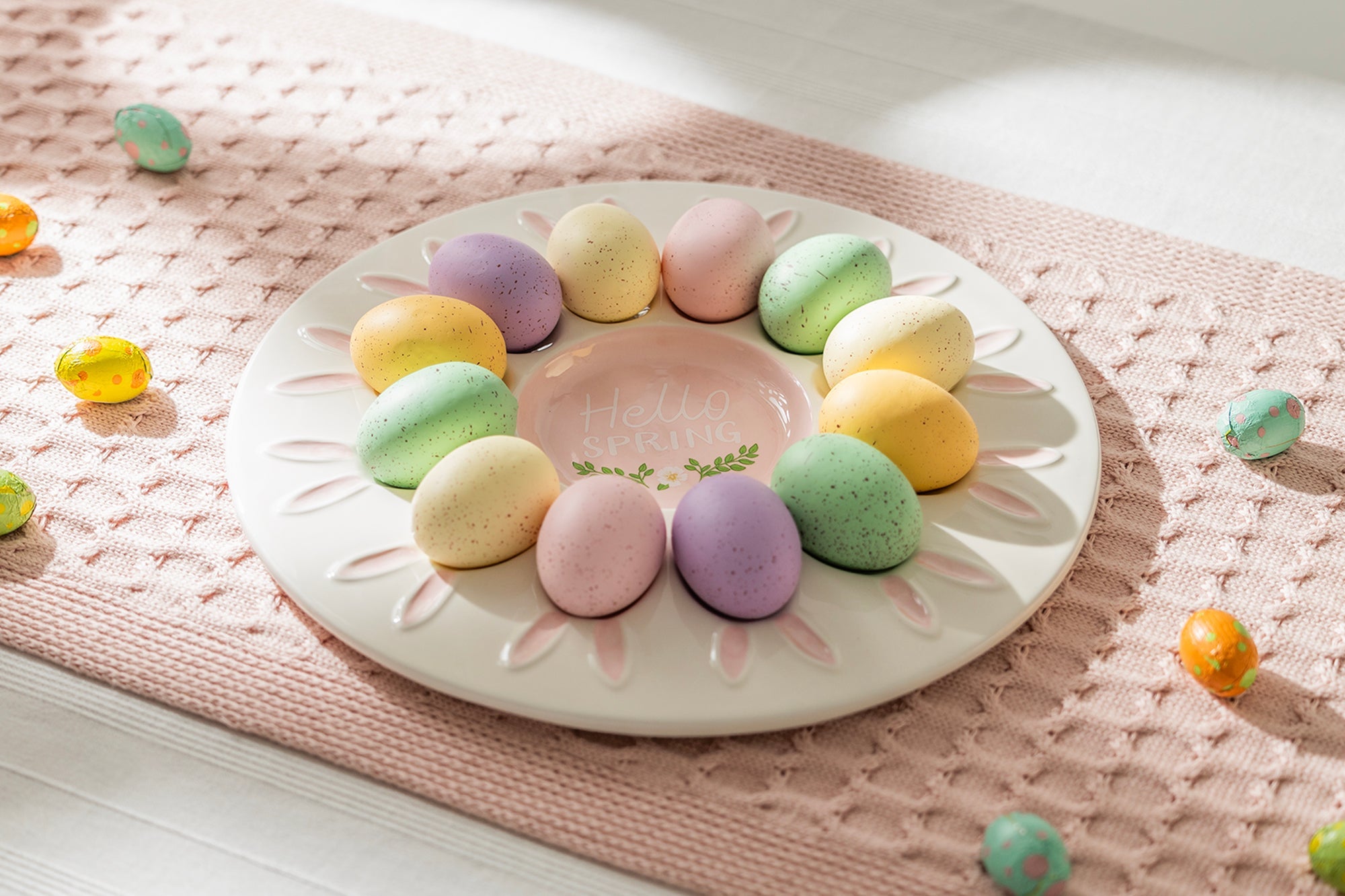 Hello Spring Bunny 12 Count Egg Platter