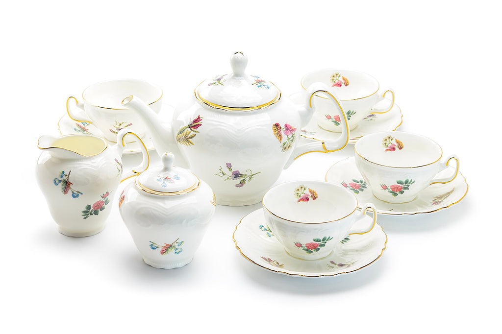 Anna Garden Bone China 11-Piece Tea Set