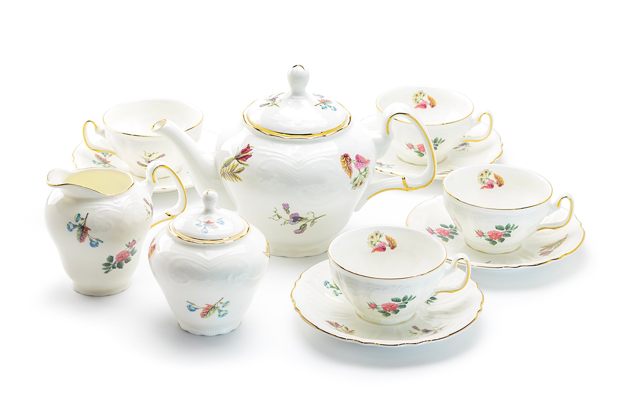 Anna Garden Bone China 11-Piece Tea Set