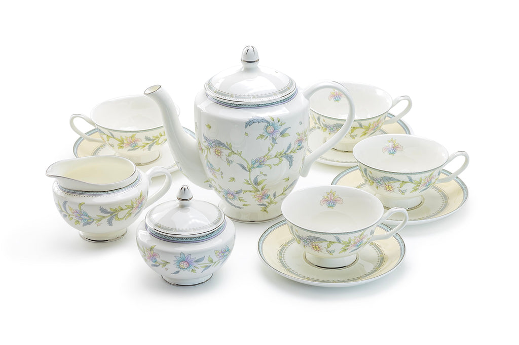Lotus Garden Bone China Tea Set