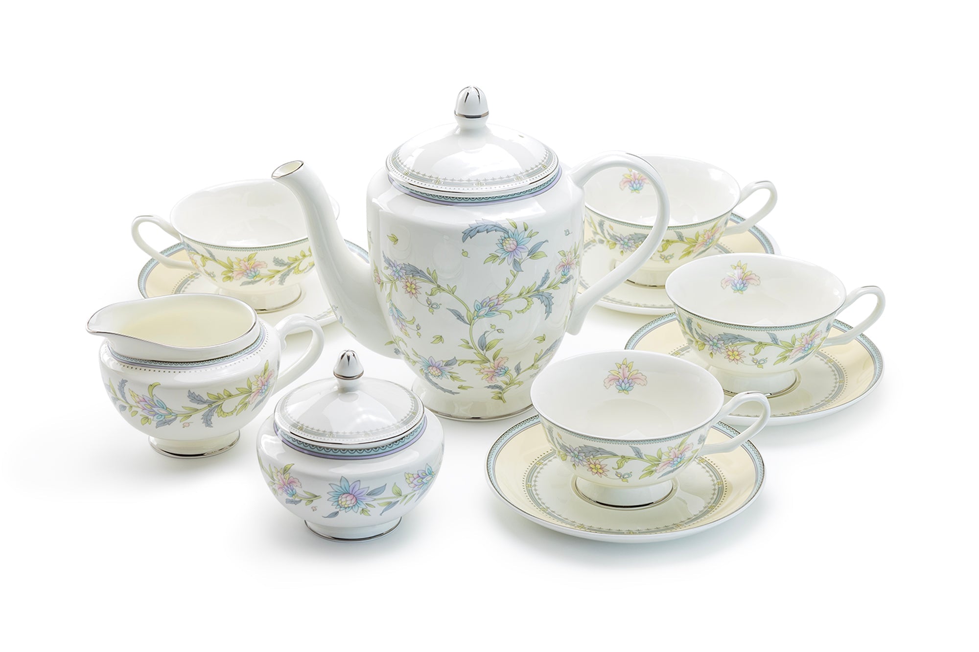 Lotus Garden Bone China Tea Set