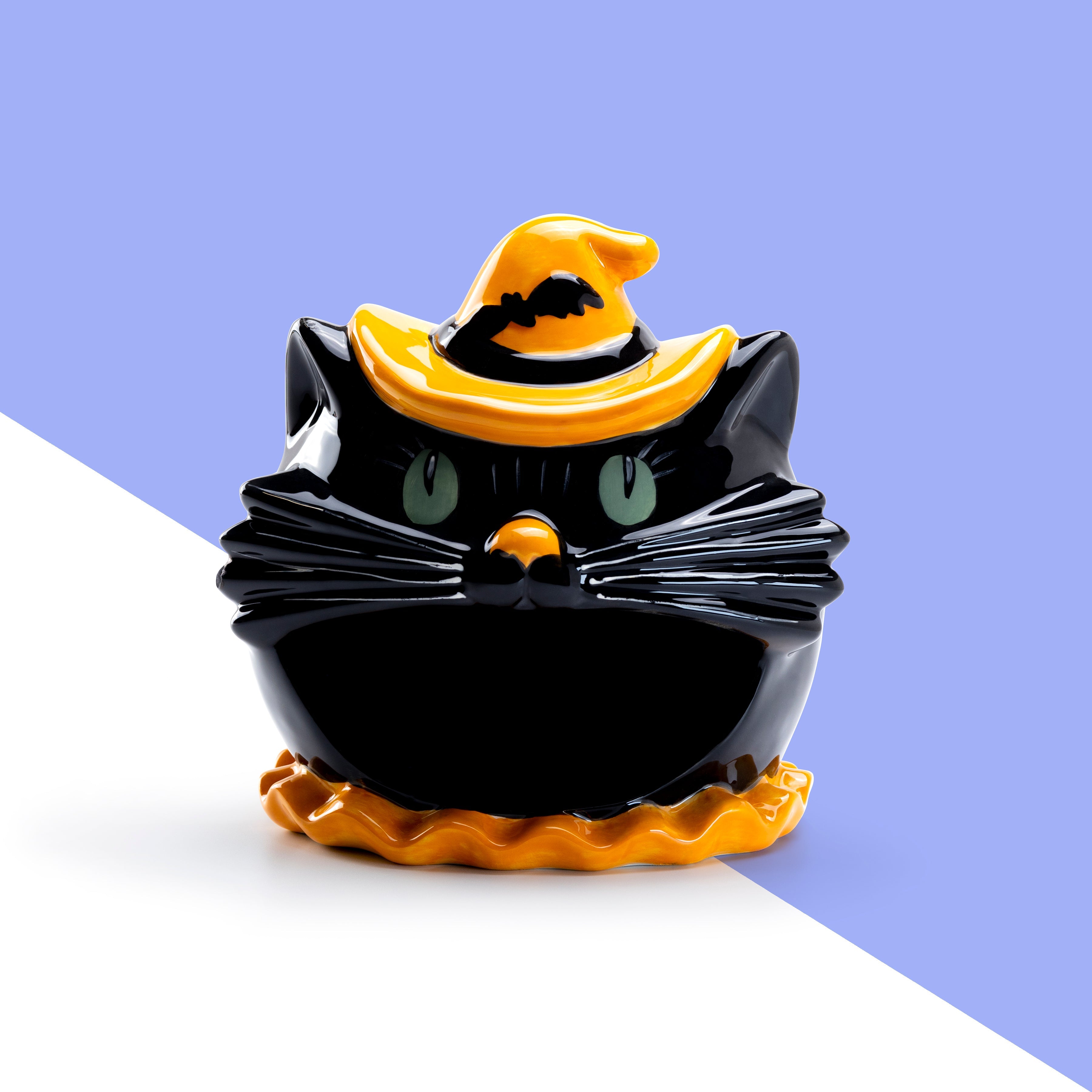 Halloween Candy Bowl - Pumpkin / Black Cat