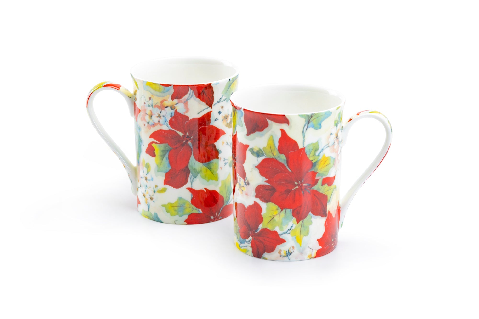 Poinsettia Bone China Mug