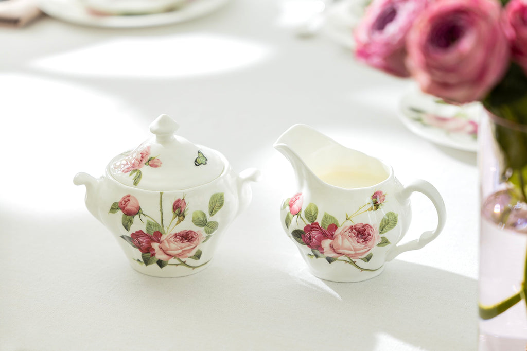 Kensington Pink Rose Bone China 11-Piece Tea Set