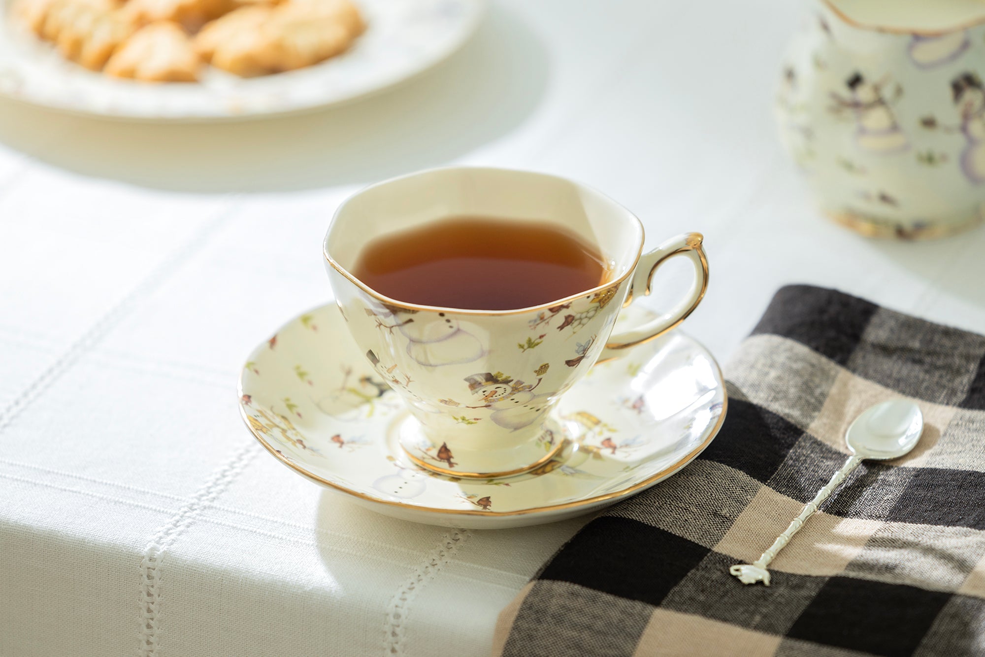 Holiday Snowmen Tea Set