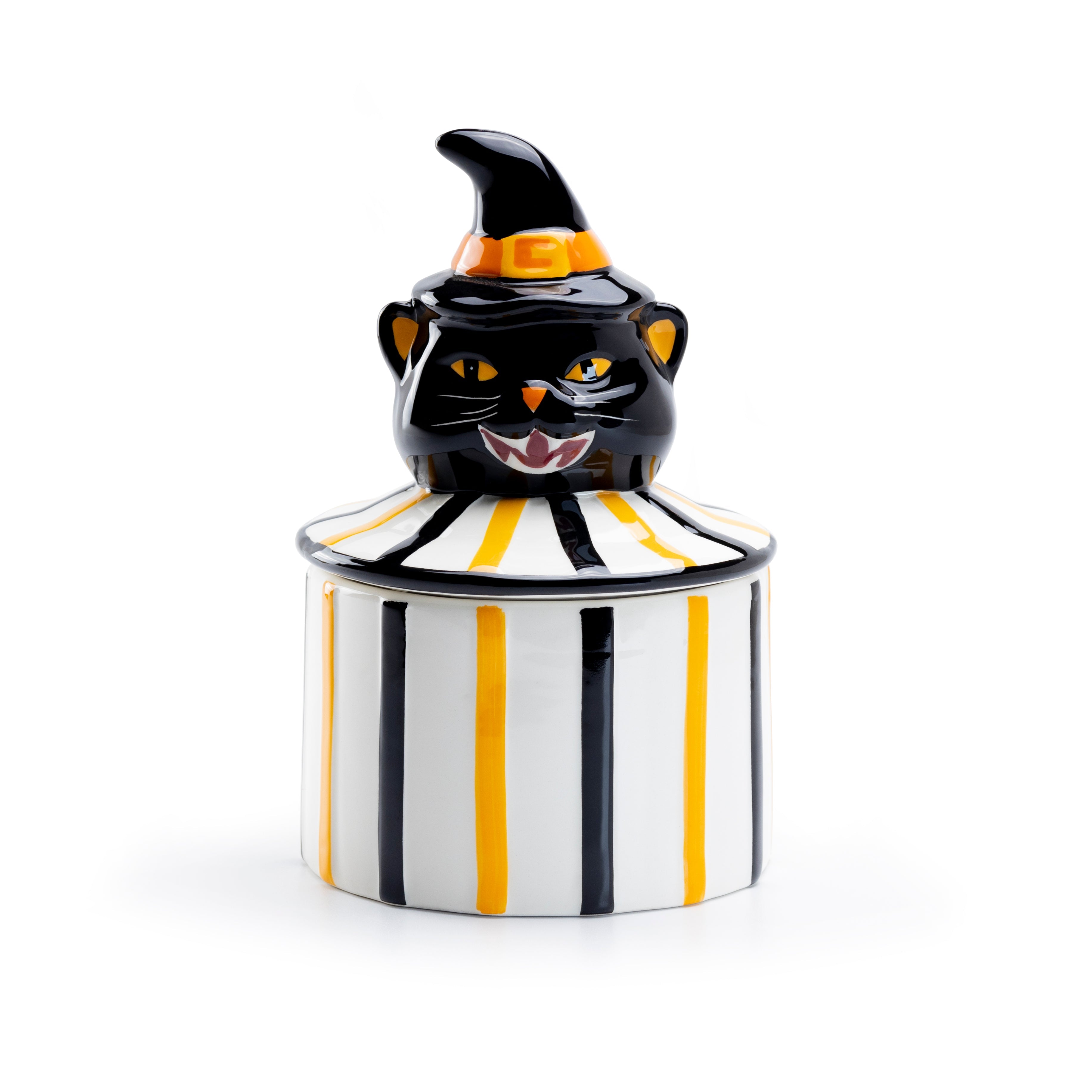 Halloween Black Cat Carousel Canister