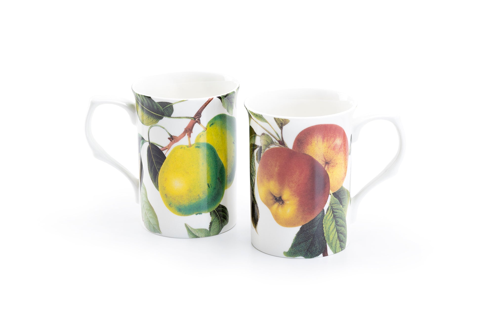 Apple and Pear Bone China Mug Set