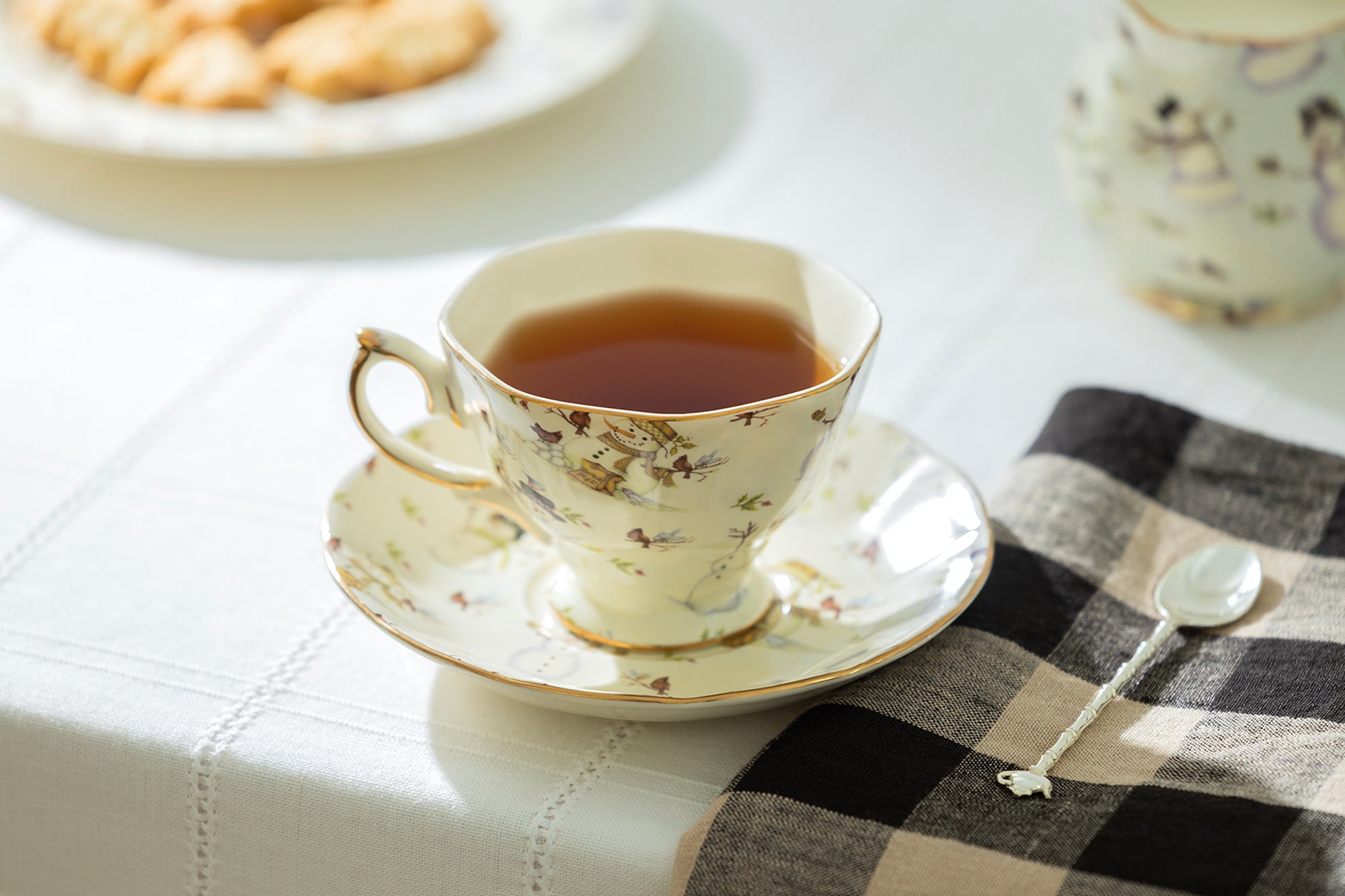 Holiday Snowmen Tea Set