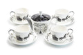 Winter Wonderland Santa Carriage Bone China Tea Set