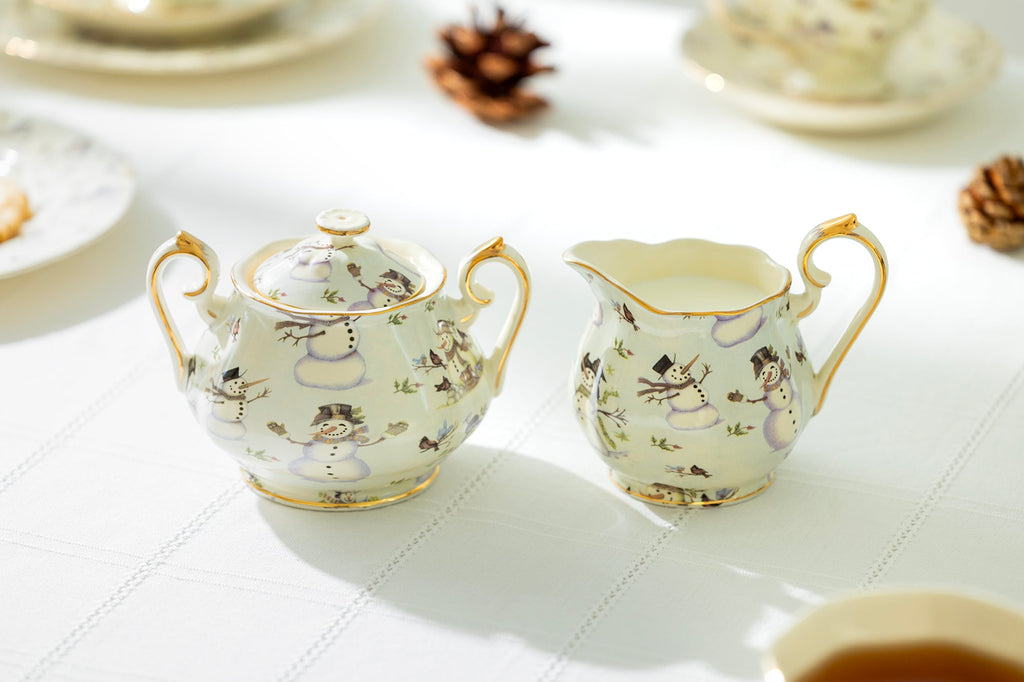 Holiday Snowmen Tea Set