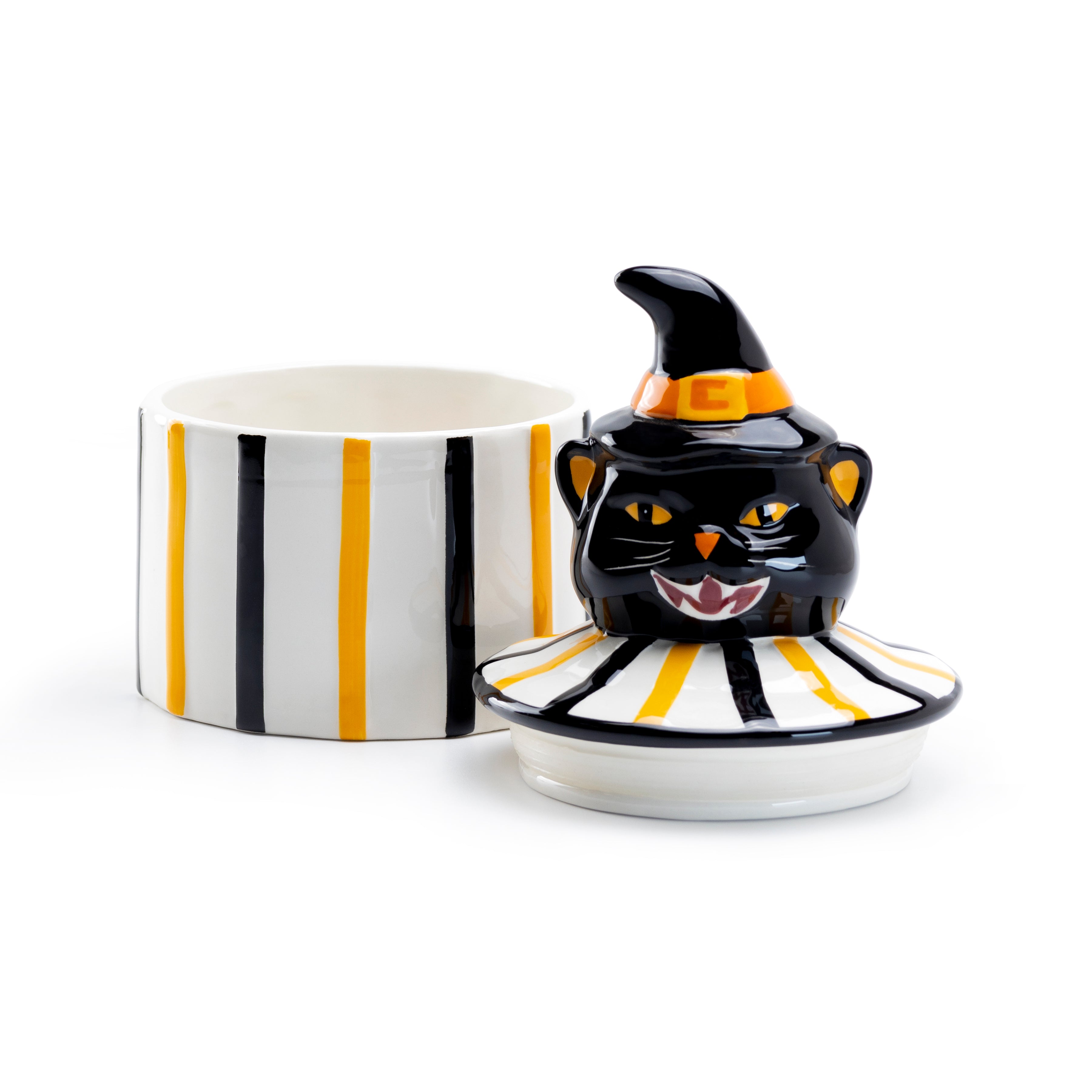Halloween Black Cat Carousel Canister