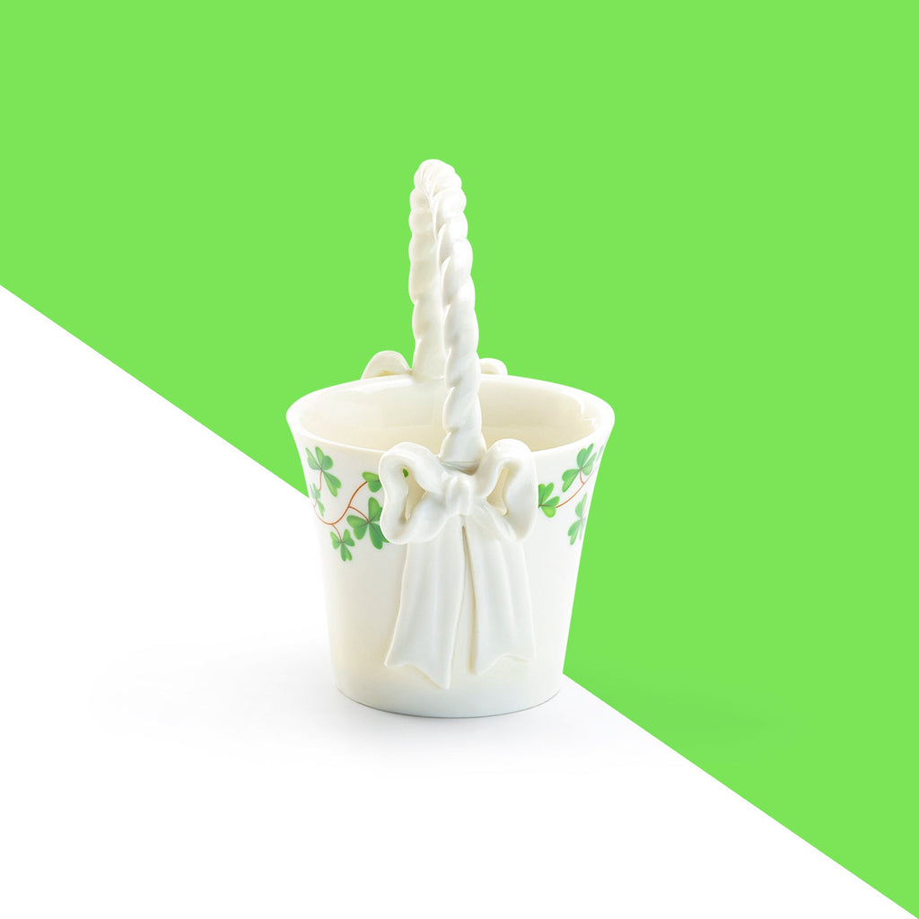 Shamrock Fine Porcelain Tea Bag Basket