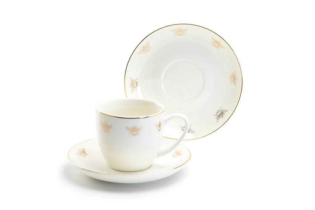 Gold Bee Fine Porcelain Cup and Saucer