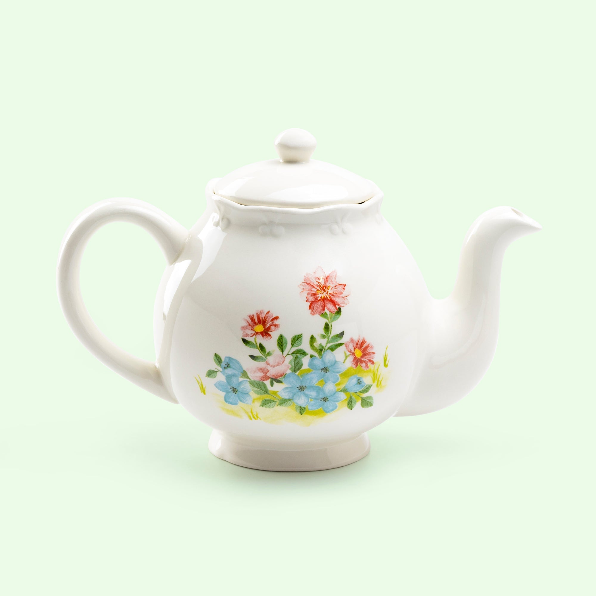 Flower Bunny Scallop Teapot