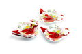 Poinsettia Fine Porcelain Tea Bag Holder Set of 4