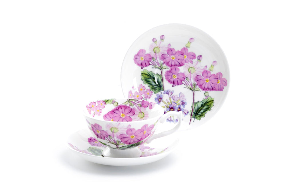 Pink Zinnia Bone China Tea Cup and Saucer