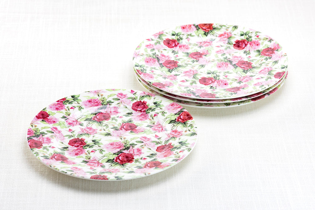 8" Summer Rose Chintz Fine Porcelain Dessert Plate - New Edition