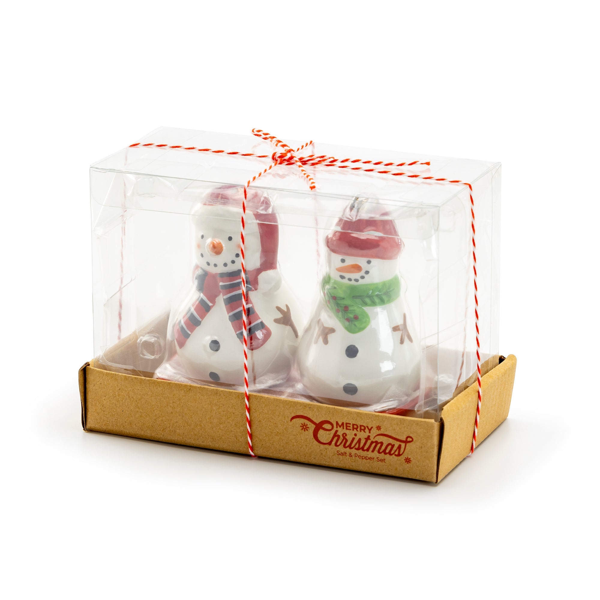 Gift Boxed Snowmen Figurine Salt and Pepper Shaker Set