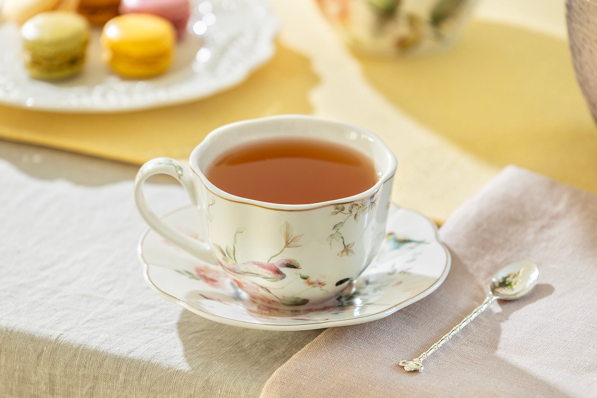 Magnolia Garden Fine Porcelain Tea Cup and Saucer