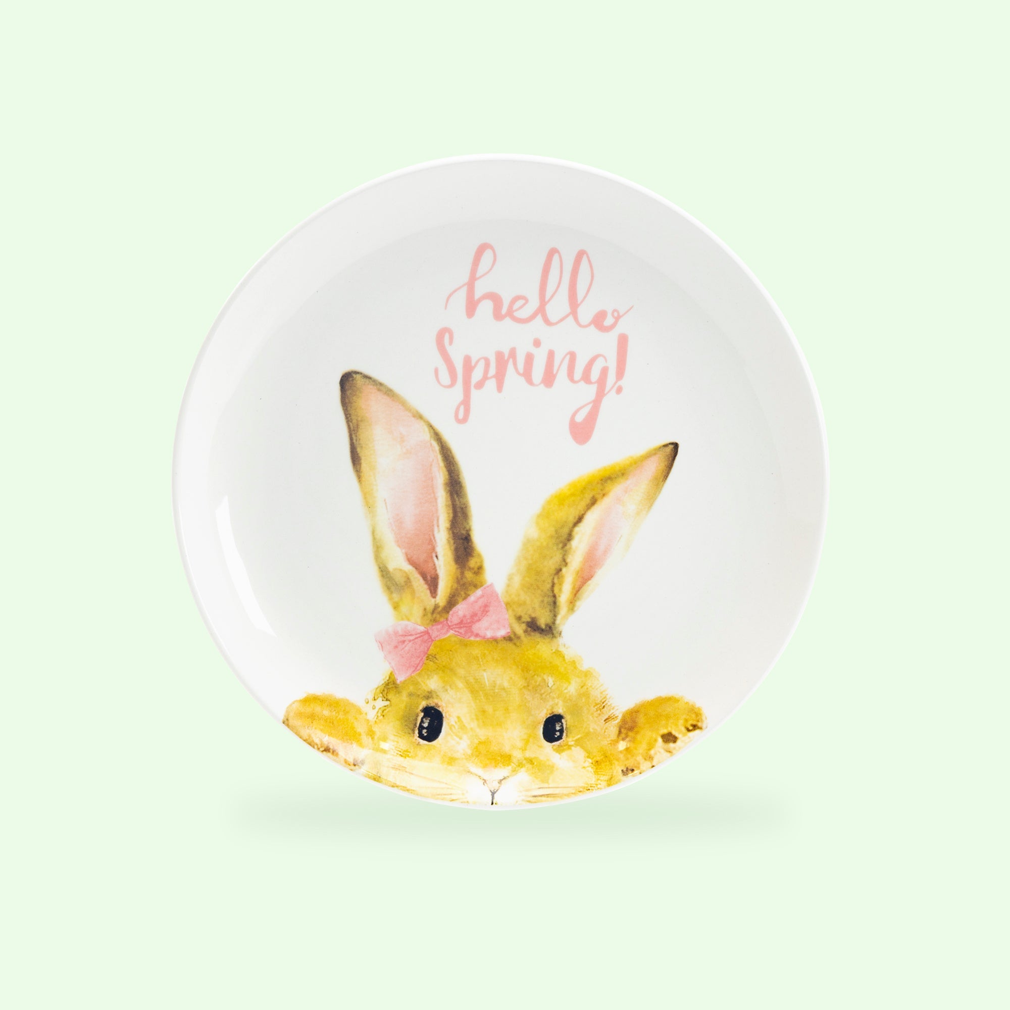 8.5" Hello Spring Happy Easter Bunny Salad/Dessert Plate