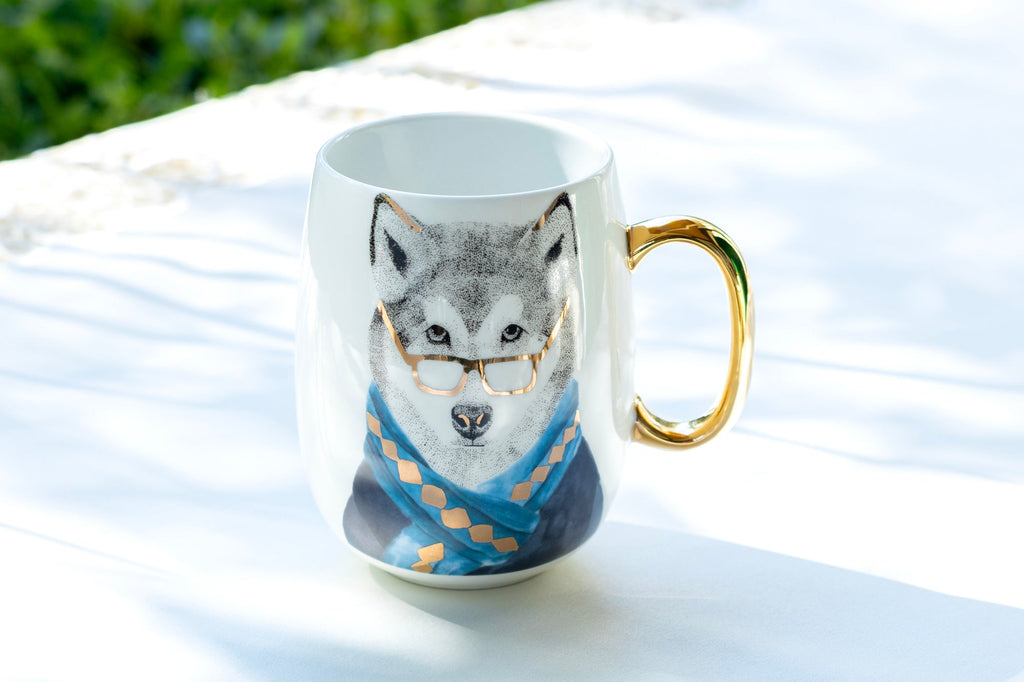 Hipster Wolf Large Coffee Mug - 20oz