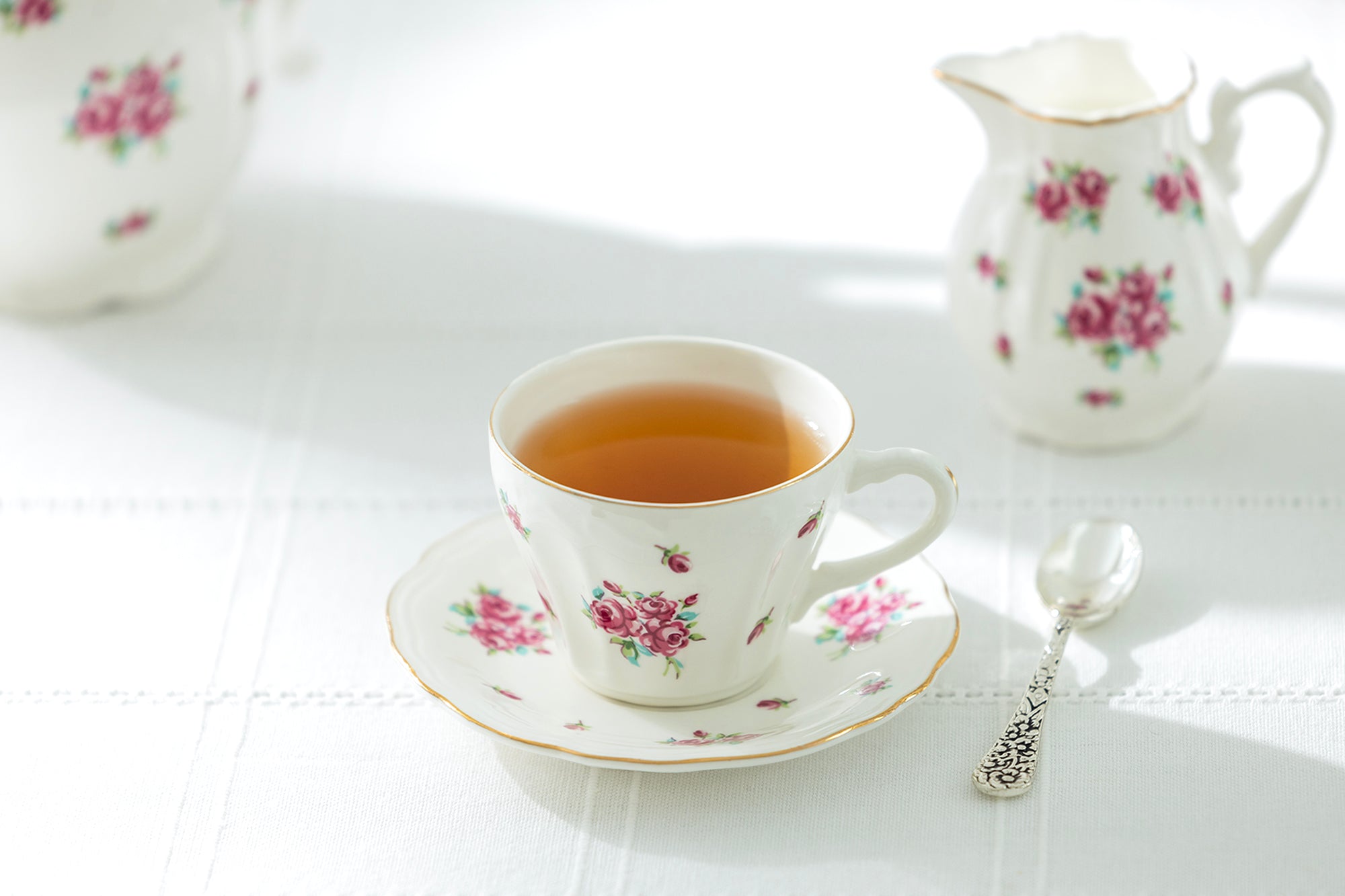 Rose Bud Fine Porcelain 11-Piece Mini Tea Set