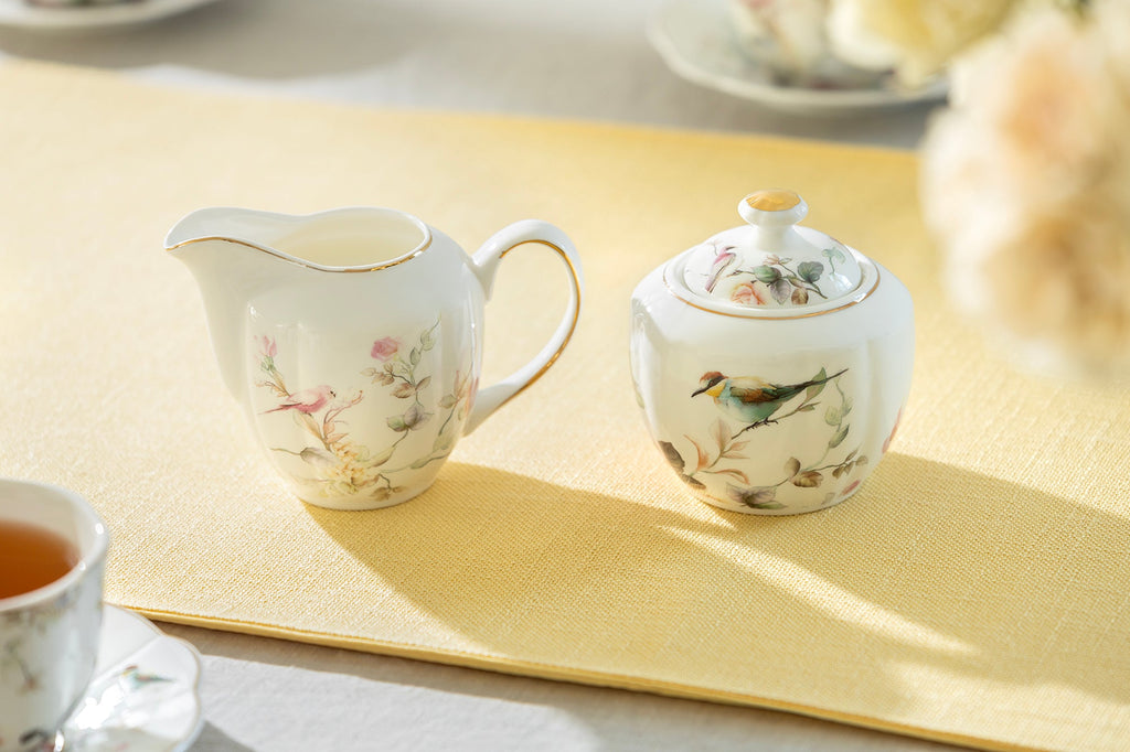 Magnolia Garden Fine Porcelain Sugar & Creamer Set