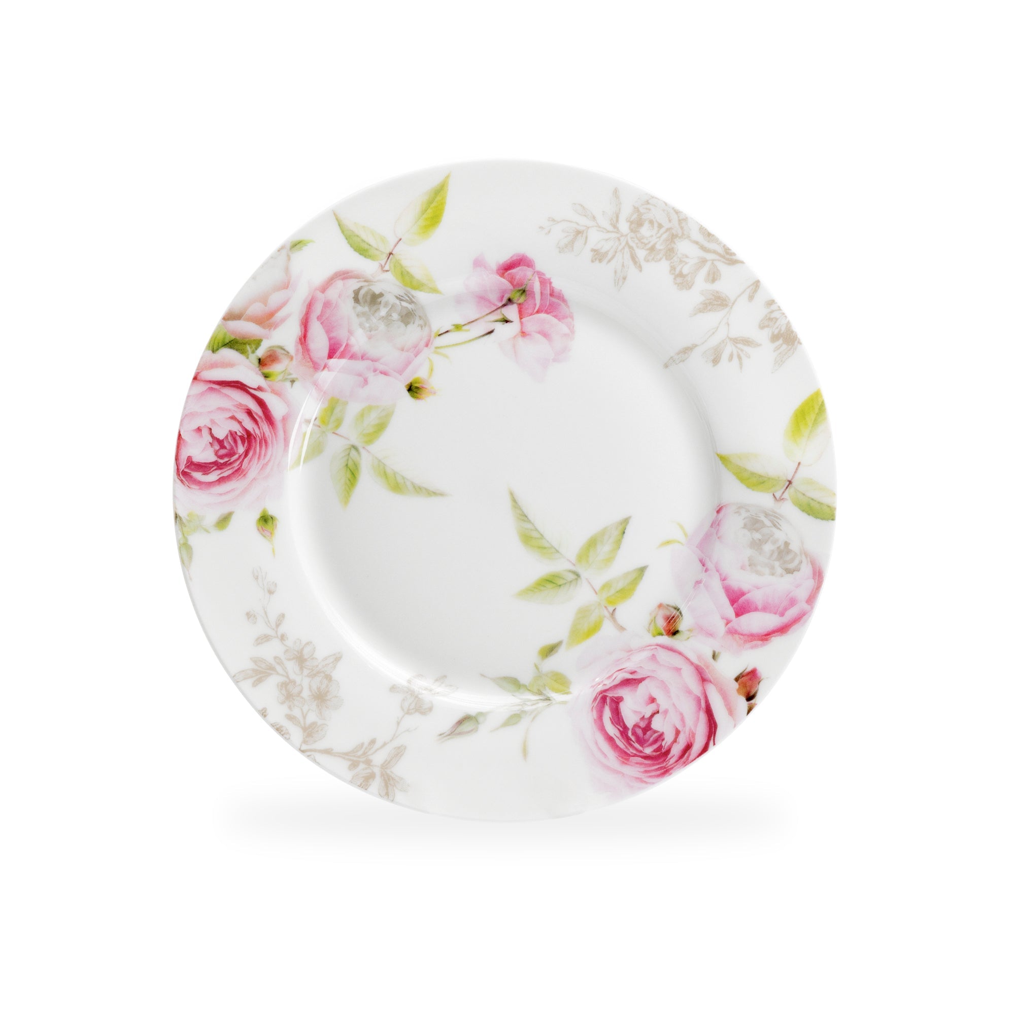 7.5" Beau Rose Bone China Dessert Plate