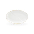 12" Ginkgo Gold Luxe Fine Porcelain Oval Serving Platter - Medium