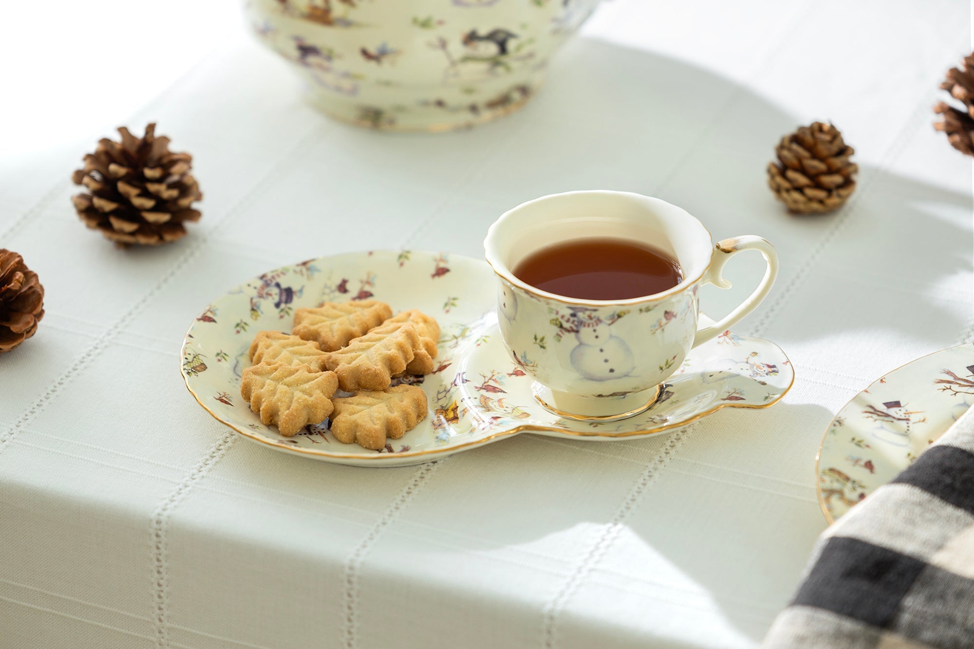 Holiday Snowmen Tea Snack Set
