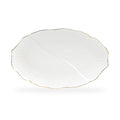 14.25" Ginkgo Gold Luxe Fine Porcelain Oval Serving Platter - Large