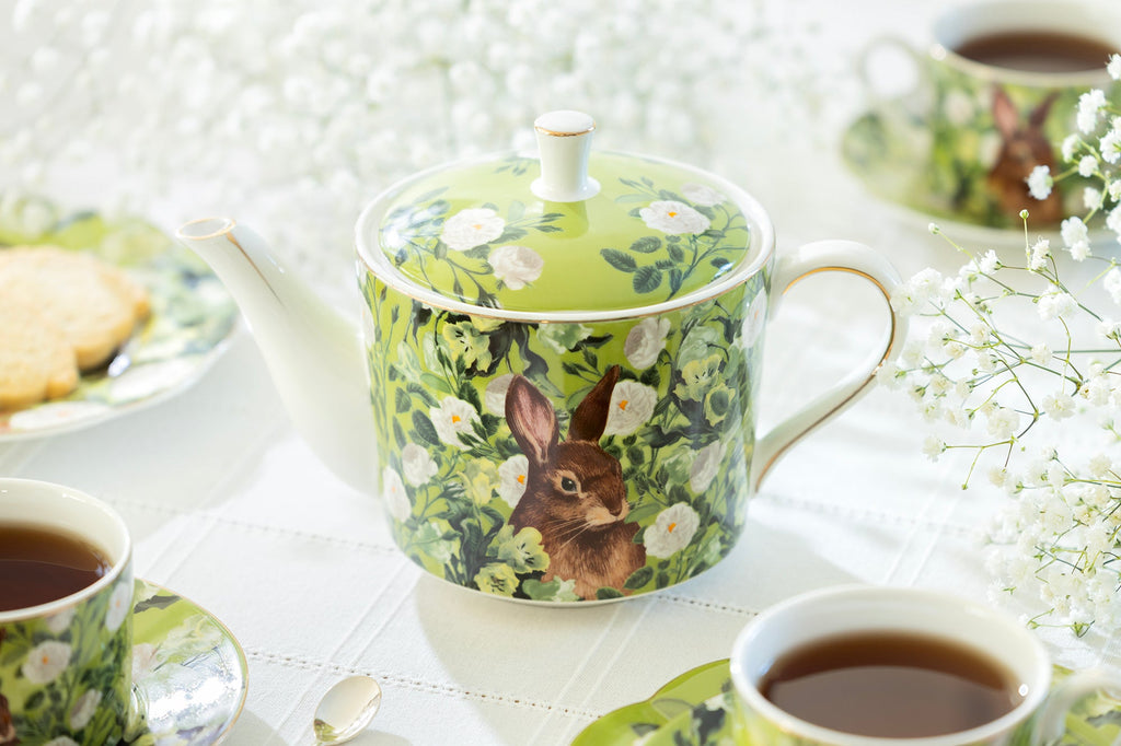 Bunny in Bloom Fine Porcelain Teapot