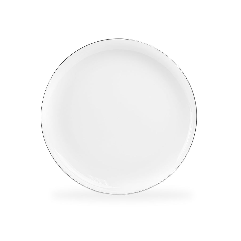 Silver Rim Blanc Bone China Dessert/Dinner Plate