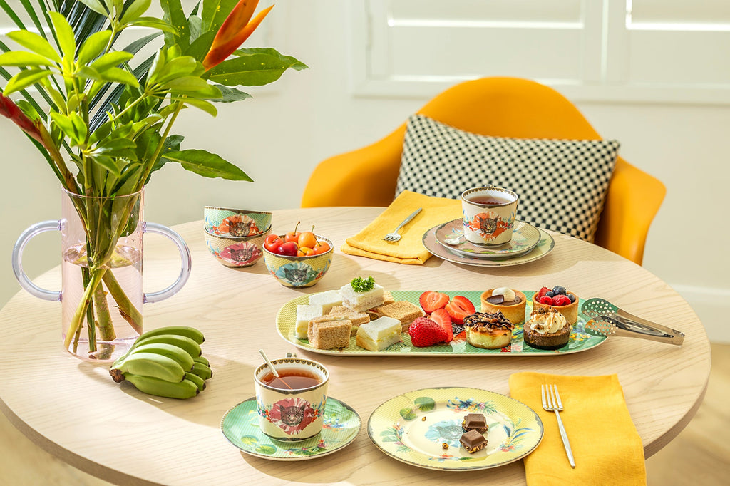 Summer Savanna Leopard Fine Porcelain Cup and Saucer Set of 2 with Gift Box