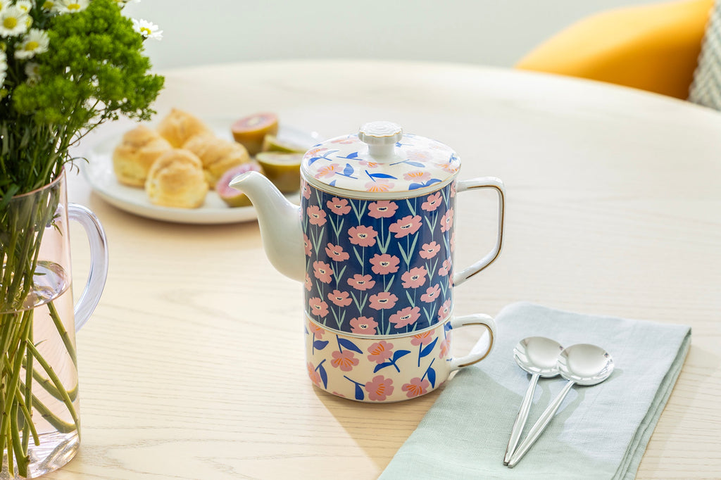 Pink Blossom Tea/Coffee For One Set