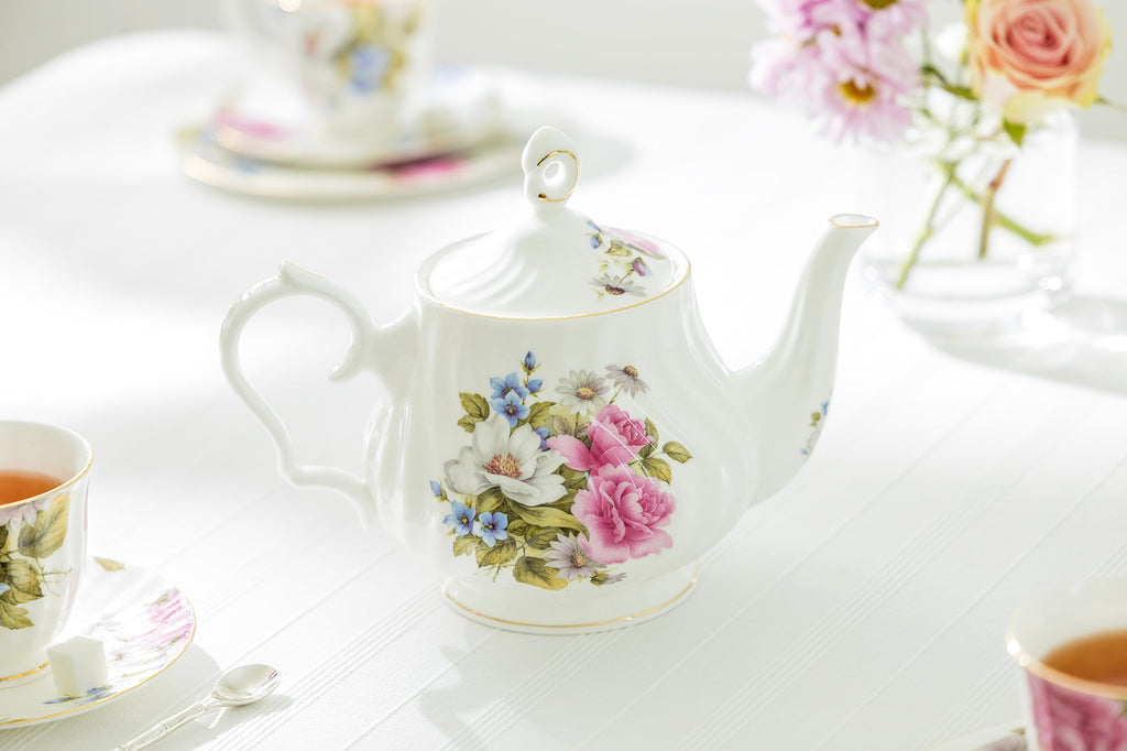 Grace's Rose Bone China 11-Piece Tea Set