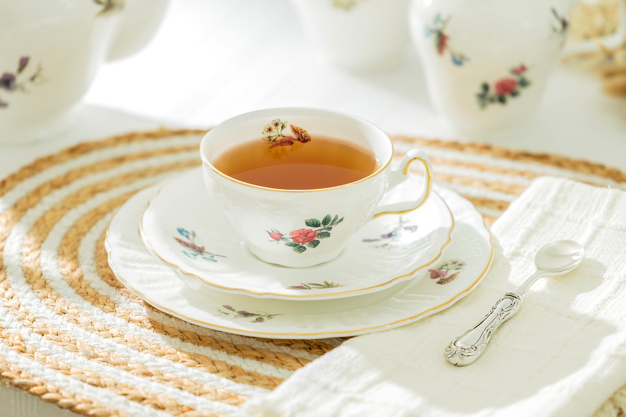 Anna Garden Bone China Cup and Saucer