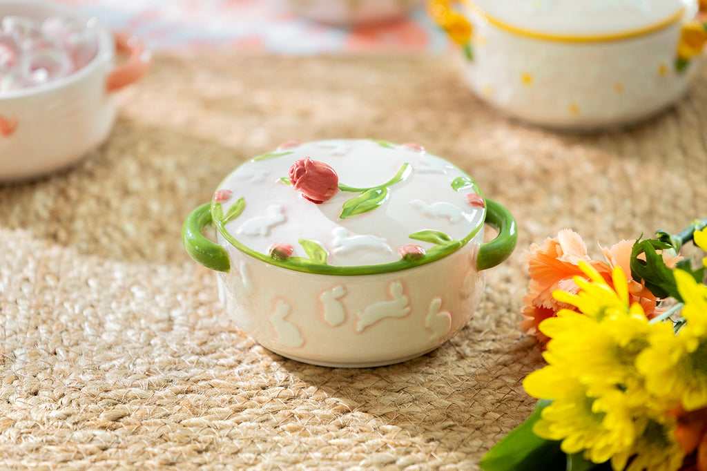 Garden Tulip Bunny Mini Candy Jar