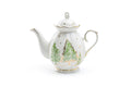 Christmas Pine Trees Fine Porcelain Teapot