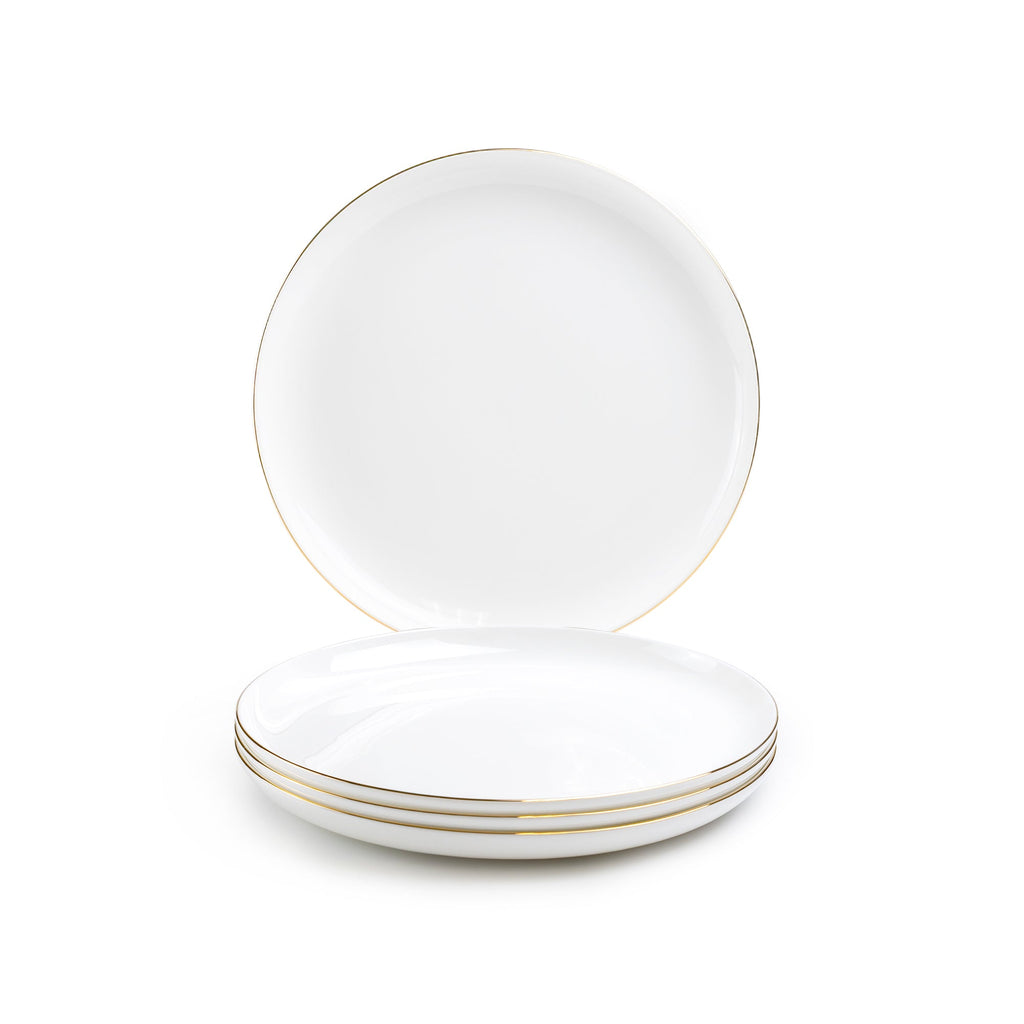 Gold Rim Blanc Bone China Dessert/Salad Plate