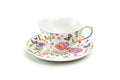 Butterfly Garden Fine Porcelain Tea Cup and Saucer