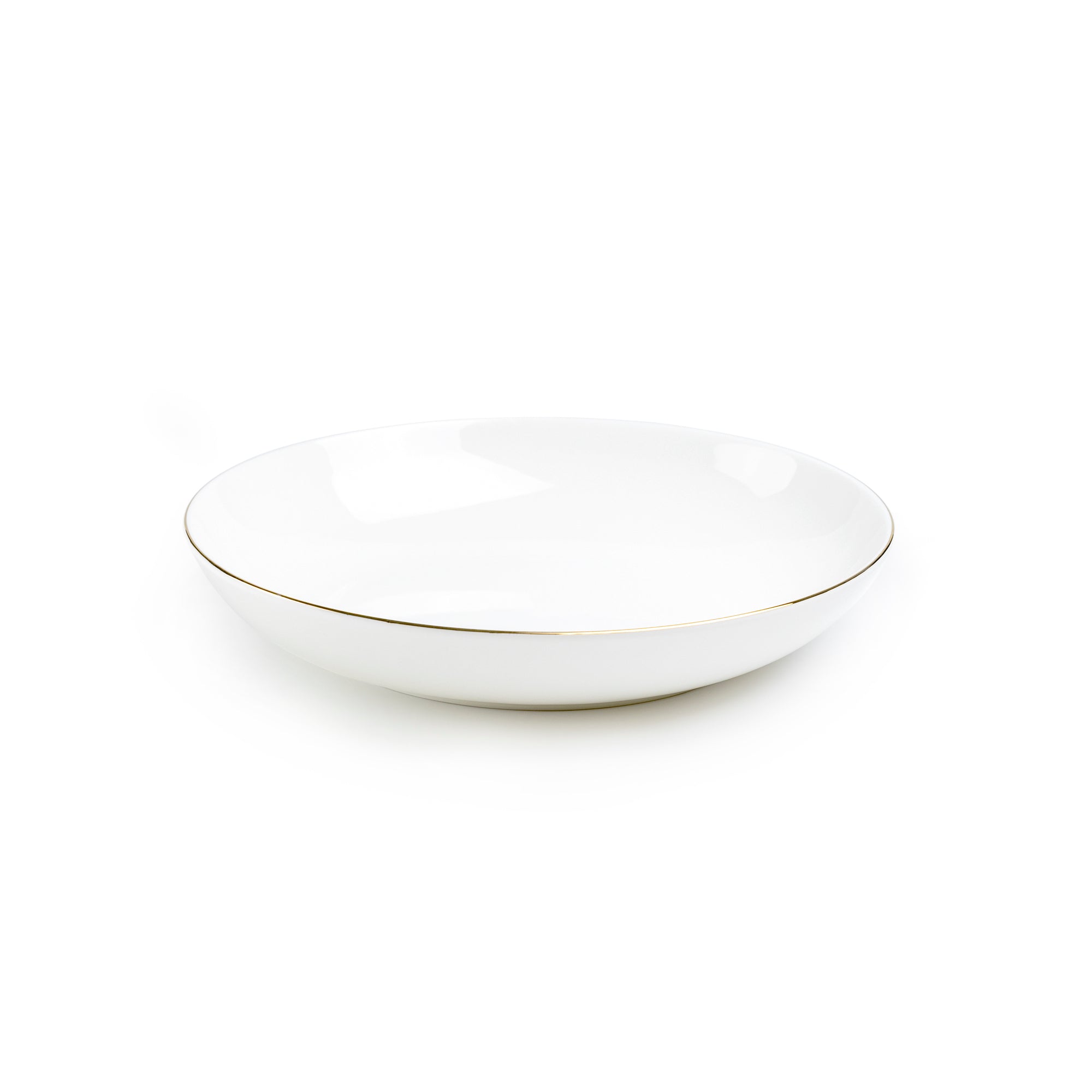 Gold Rim Blanc Bone China Dinner Bowl