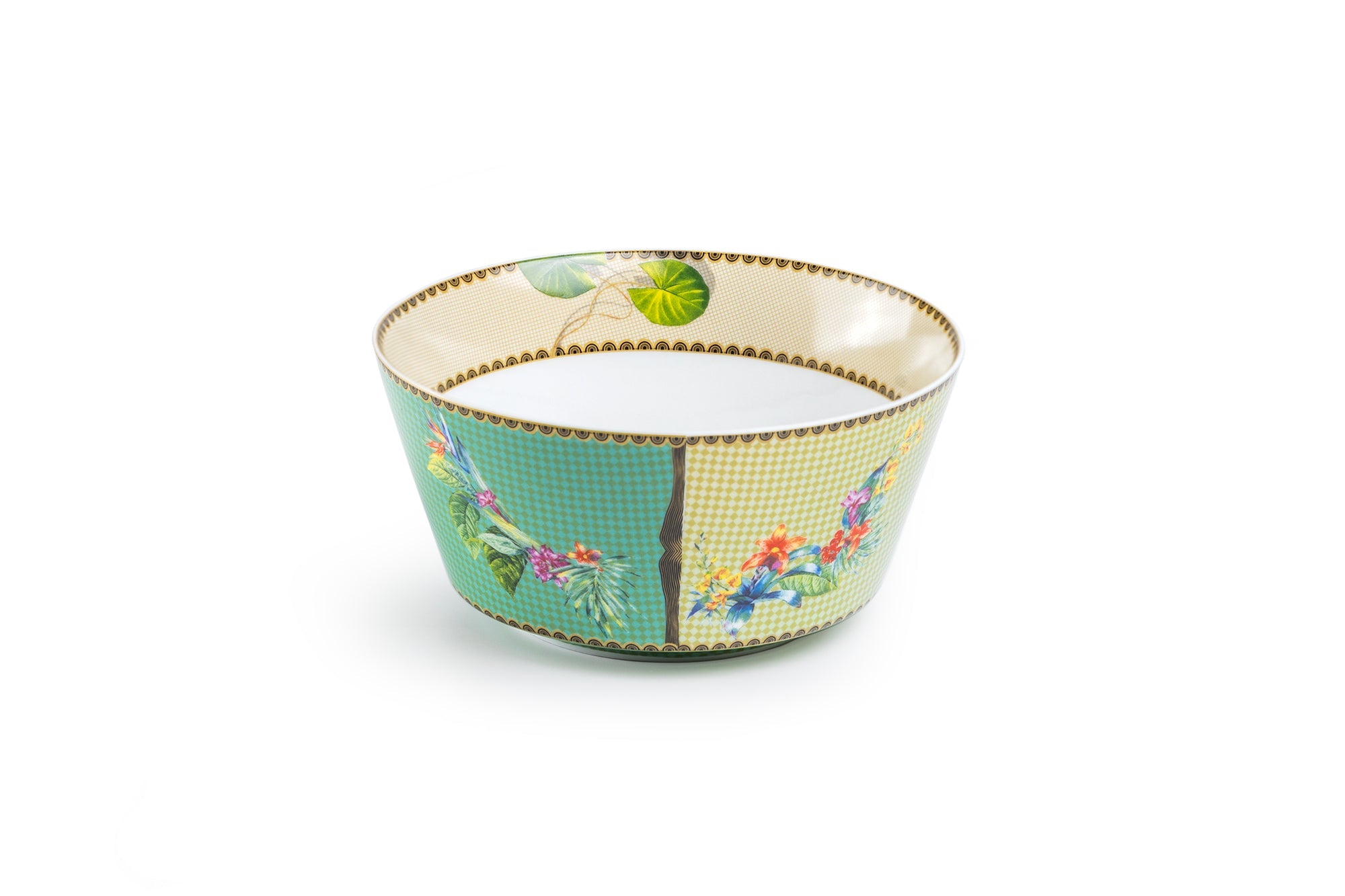 Summer Savanna Leopard Green Fine Porcelain Bowl