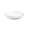 Silver Rim Blanc Bone China Dinner Bowl
