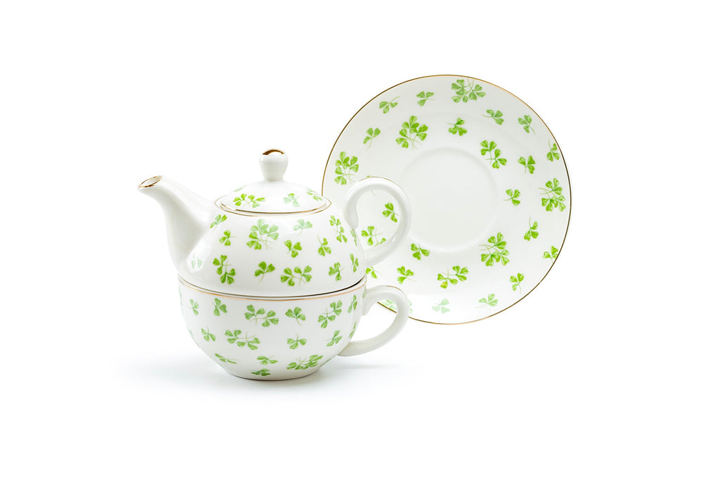Shamrock Fine Porcelain Tea For One Set