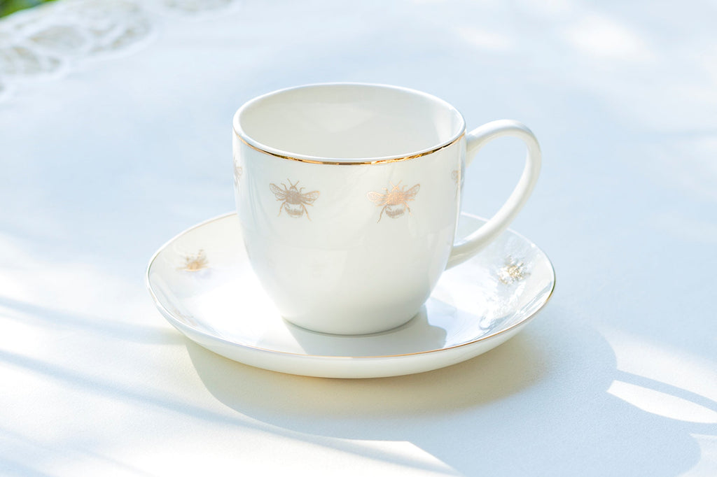 Gold Bee Fine Porcelain Cup and Saucer