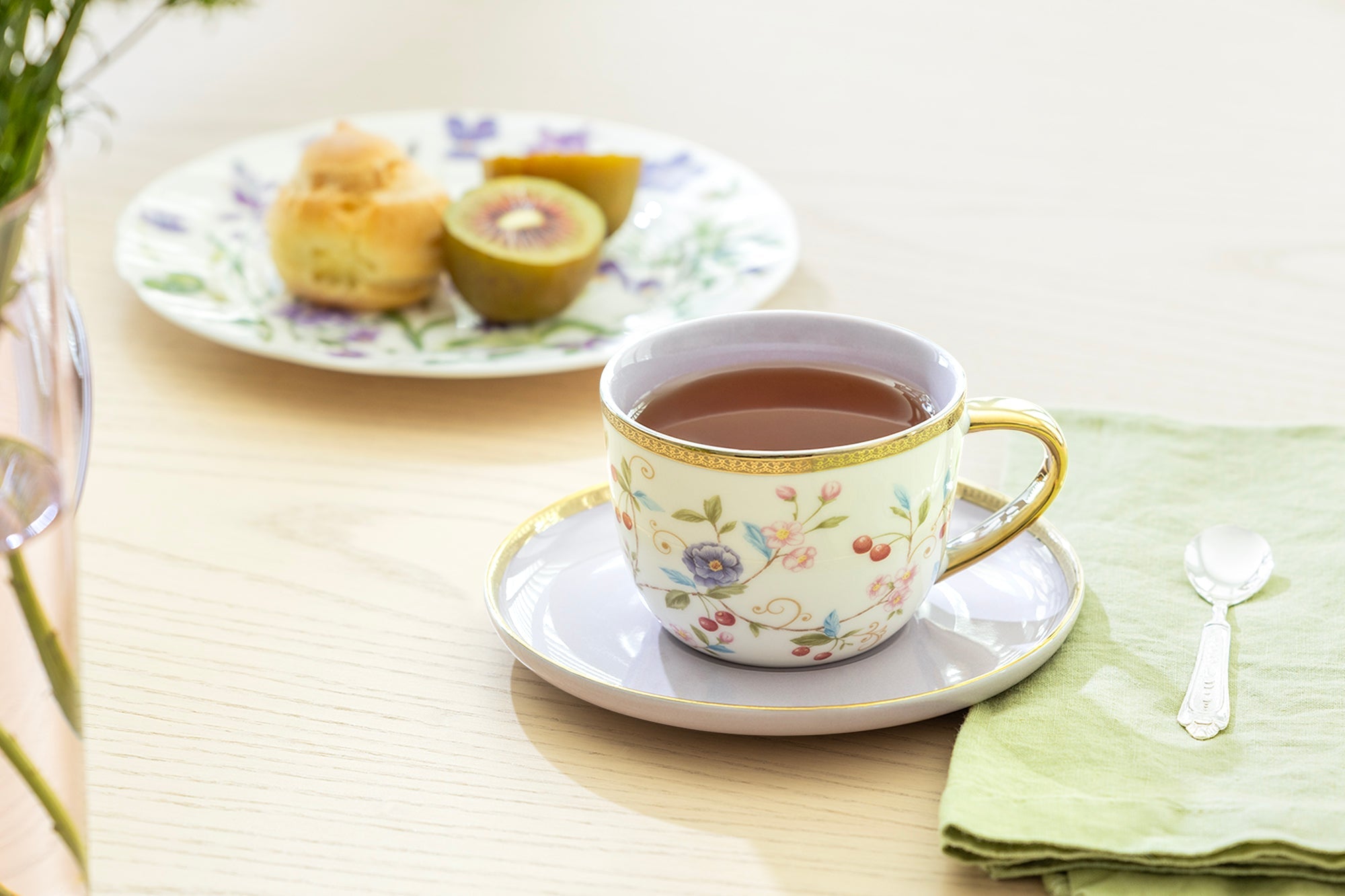 Lavender Blossom Fine Porcelain Cup and Saucer